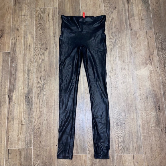 SPANX Faux Leather Leggings SZ S Small #19A - Picture 2 of 6